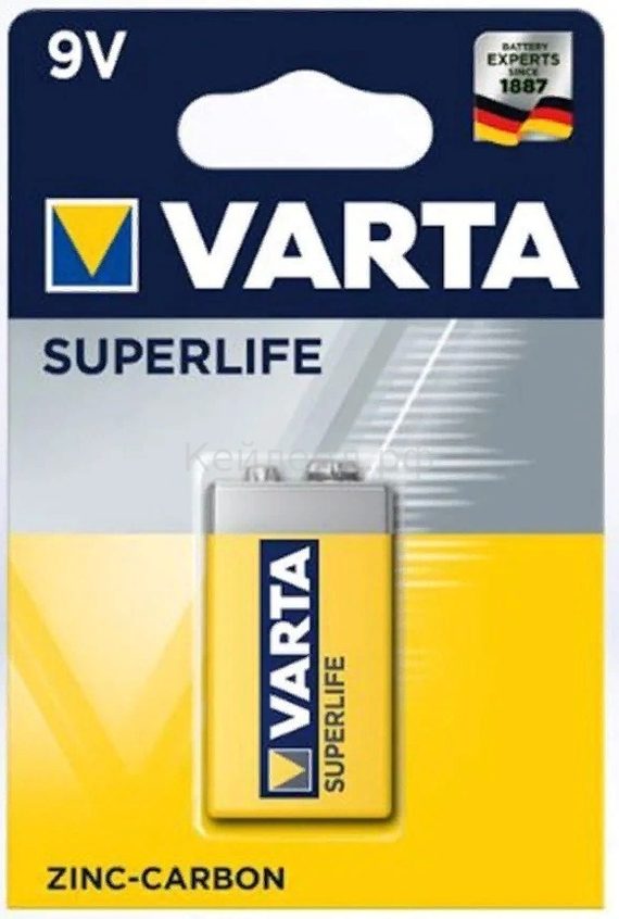 Элемент питания VARTA 6F22/9V крона BL1 Superlife  (2022)
