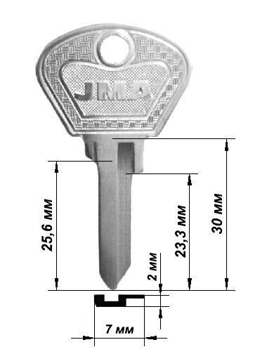 Заготовка ключа AF-7I SIP2 SP12 SP19/SP21 x x