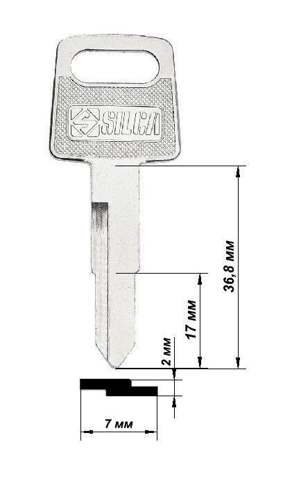 Заготовка ключа HOND-19D HON39R HO58R HD24113 HD21 Honda