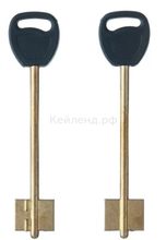 Заготовка ключа Гардиан-4 127/96*22,5*17,8 мм, лат., штамп., с пластиком, б/п