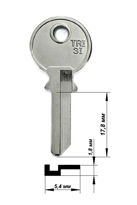 Заготовка ключа TRI-3I TL9R TRC10L TR9 x X160 Китай