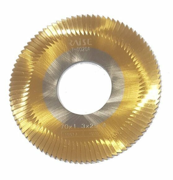 Фреза прямая RAISE T-0020A 70х1,3х25,4xT90 с боковыми насечками HSS